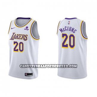 Canotte Los Angeles Lakers Mac Mcclung NO 20 Association 2021-22 Bianco