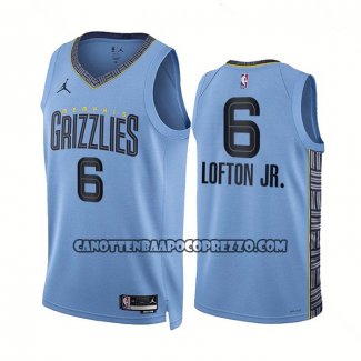 Canotte Memphis Grizzlies Kenneth Lofton JR. NO 6 Statement 2022-23 Blu