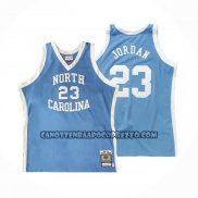 Canotte NCAA North Carolina Tar Heels Michael Jordan NO 23 Mitchell & Ness 1983-84 Blu