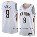 Canotte New Orleans Pelicans Rajon Rondo Association 2018 Bianco