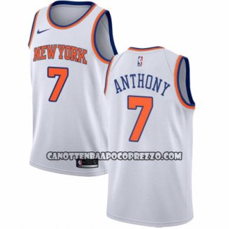 Canotte New York Knicks Carmelo Anthony NO 7 Association Bianco