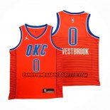 Canotte Oklahoma City Thunder Russell Westbrook NO 0 Statement 2021 Arancione