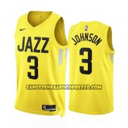 Canotte Utah Jazz Stanley Johnson NO 3 Icon 2022-23 Giallo