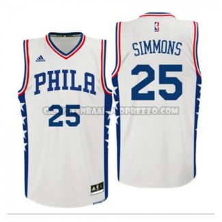 Canotte NBA 76ers Simmons Bianco