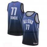 Canotte All Star 2023 Dallas Mavericks Luka Doncic NO 77 Blu
