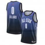 Canotte All Star 2023 Portland Trail Blazers Damian Lillard NO 0 Blu