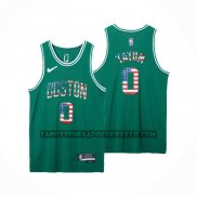 Canotte Boston Celtics Jayson Tatum NO 0 75th Bandera Edition Verde