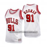 Canotte Chicago Bulls Dennis Rodman Mitchell & Ness 1997-98 Bianco