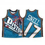 Canotte Detroit Pistons Tony Snell Mitchell & Ness Big Face Blu