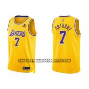 Canotte Los Angeles Lakers Carmelo Anthony NO 7 75th Anniversary 2021-22 Giallo