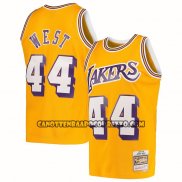 Canotte Los Angeles Lakers Jerry West NO 44 Mitchell & Ness 1971-72 Giallo
