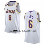 Canotte Los Angeles Lakers LeBron James NO 6 Association 2022-23 Bianco