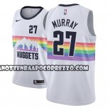 Canotte NBA Denver Nuggets Jamal Murray Ciudad 2018-19 Bianco