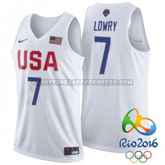 Canotte NBA USA 2016 Lowry Bianco