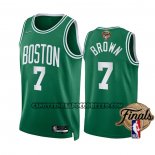 Canotte Boston Celtics Jaylen Brown NO 7 Icon 2022 NBA Finals Verde