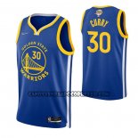 Canotte Golden State Warriors Stephen Curry NO 30 Icon 2022 NBA Finals Blu