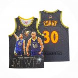 Canotte Golden State Warriors Stephen Curry NO 30 Mitchell & Ness MVP Nero