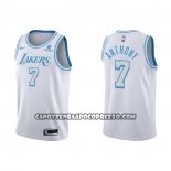 Canotte Los Angeles Lakers Carmelo Anthony NO 7 Citta 2021-22 Bianco