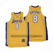 Canotte Los Angeles Lakers Kobe Bryant NO 8 Mitchell & Ness 2001-02 Giallo