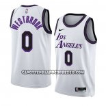 Canotte Los Angeles Lakers Russell Westbrook NO 0 Citta 2022-23 Bianco