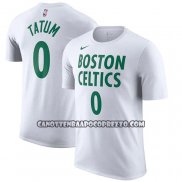 Canotte Manica Corta Boston Celtics Jayson Tatum Citta 2020-21 Bianco