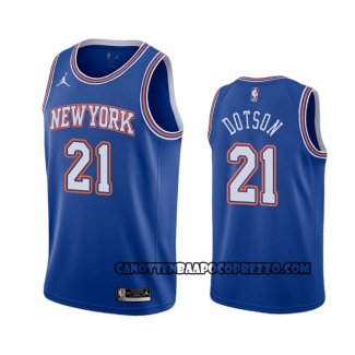 Canotte New York Knicks Damyean Dotson Statement 2020-21 Blu