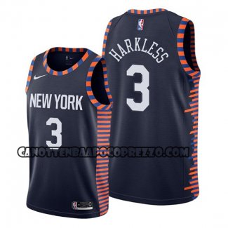 Canotte New York Knicks Maurice Harkless Citta 2019-20 Blu