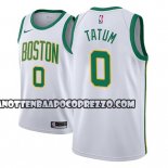 Canotte NBA Celtics Jayson Tatum Ciudad 2018-19 Bianco