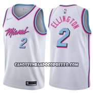 Canotte NBA Heat Wayne Ellington Ciudad 2017-18 Bianco