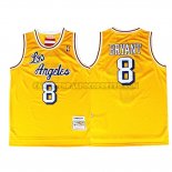 Canotte NBA Throwback Lakers Bryant Giallo