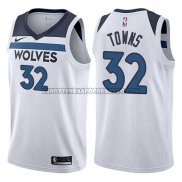 Canotte NBA Timberwolves Karl Anthony Towns 2017-18 Blanc