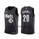 Canotte Brooklyn Nets Landry Shamet Earned 2020-21 Nero