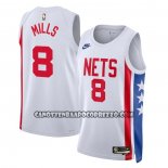 Canotte Brooklyn Nets Patty Mills NO 8 Classic 2022-23 Bianco