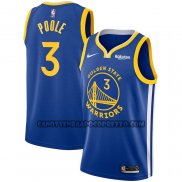 Canotte Golden State Warriors Jordan Poole NO 3 Icon Blu