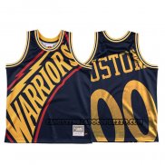 Canotte Golden State Warriors Personalizzate Mitchell & Ness Big Face Blu