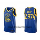 Canotte Golden State Warriors Stephen Curry 2974th 3 Points Blu
