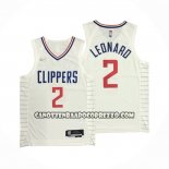 Canotte Los Angeles Clippers Kawhi Leonard NO 2 Association 2020-21 Autentico Bianco
