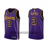 Canotte Los Angeles Lakers Anthony Davis NO 3 Statement 2022-23 Viola