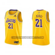 Canotte Los Angeles Lakers Joel Ayayi NO 21 75th Anniversary 2021-22 Giallo
