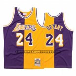 Canotte Los Angeles Lakers Kobe Bryant NO 24 Mitchell & Ness 1996-97 Split Giallo Viola