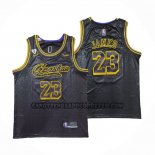 Canotte Los Angeles Lakers LeBron James NO 23 Crenshaw Black Mamba Nero