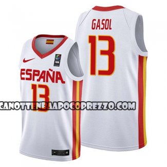 Canotte Spagna Marc Gasol 2019 FIBA Baketball World Cup Bianco
