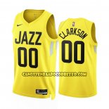 Canotte Utah Jazz Jordan Clarkson NO 00 Icon 2022-23 Giallo