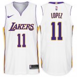 Canotte NBA Autentico Lakers Lopez 2017-18 Bianco