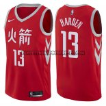 Canotte NBA Rockets James Harden City Edition 2017-18 Rosso