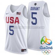 Canotte NBA USA 2016 Durant Bianco