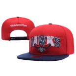 Cappellino Hawks Mitchell&Ness Leather Rosso