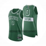 Canotte Boston Celtics Jayson Tatum NO 0 Citta Autentico Verde