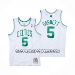 Canotte Boston Celtics Kevin Garnett NO 5 Mitchell & Ness 2007-08 Bianco