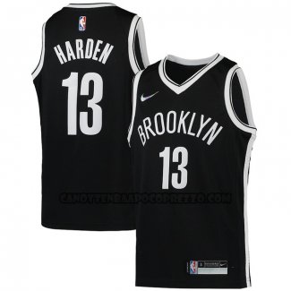 Canotte Brooklyn Nets James Harden NO 13 Icon Nero